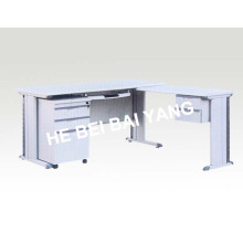 (C-71) White Color Bureau with Wooden material